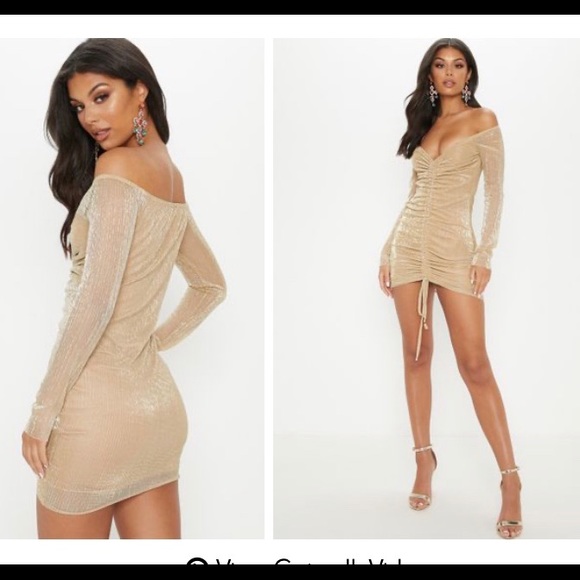 Metallic Gold Dress - Picture 1 of 1